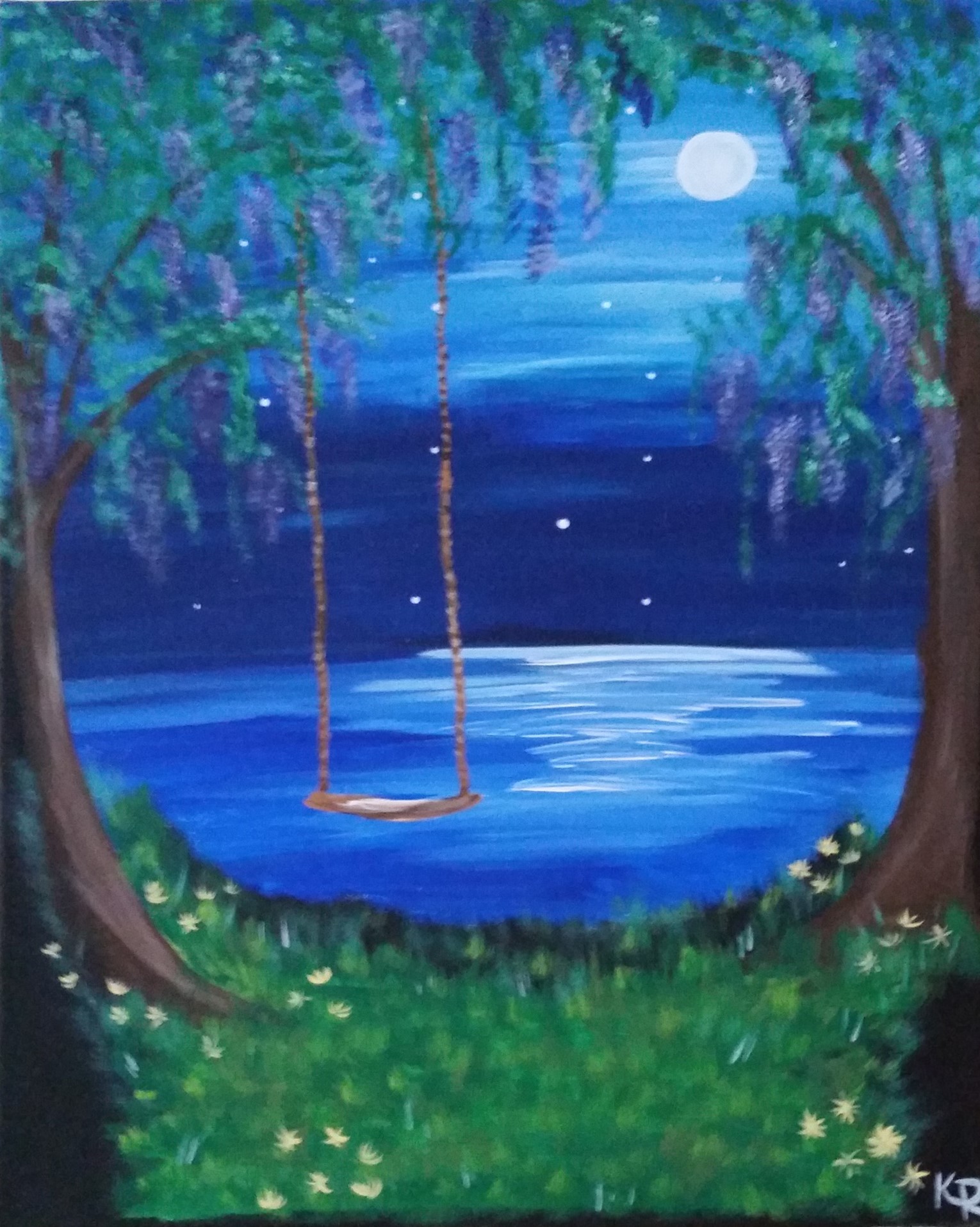 Paint Night: Nighttime Swing | West Babylon Public Library